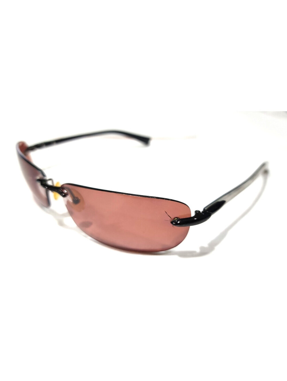 Serengeti Ramone 7158 Vtg Espresso Rimless Polarmax Sunglasses Japan